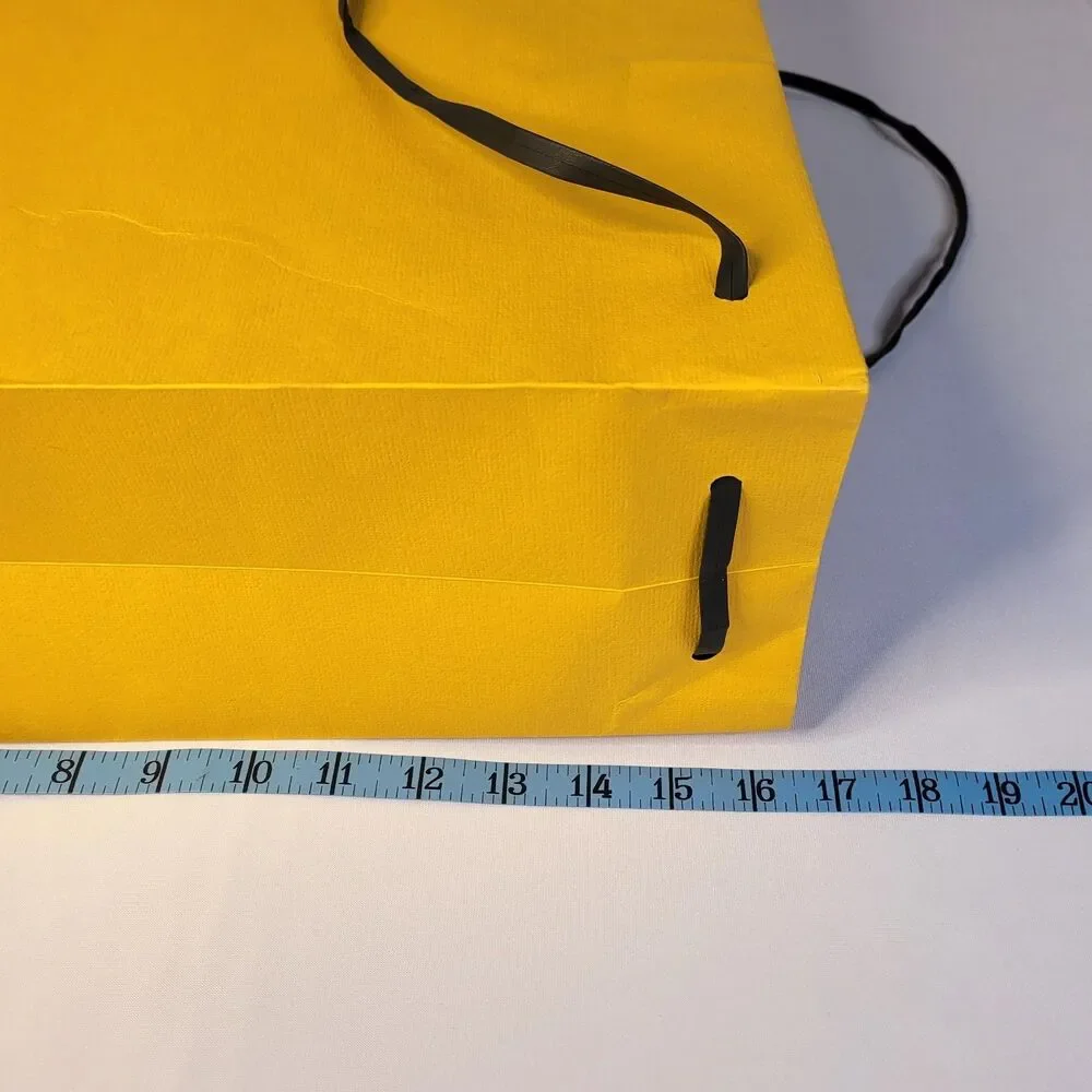 Authentic Fendi Large Yellow Paper Gift Shopping Bag